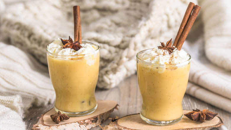 two cups of eggnogg