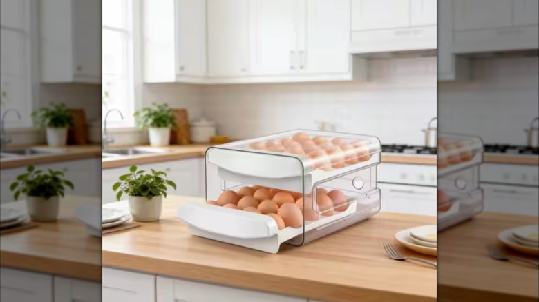 Esepony 2-Tier Plastic Egg Holder