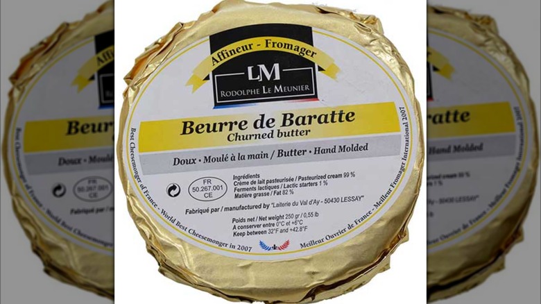 A package of Rodolphe Le Meunier butter on a white background