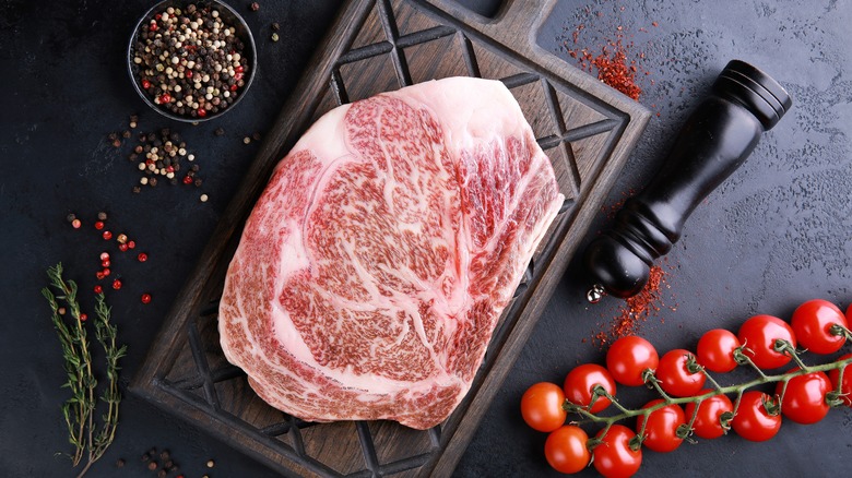 Slice of Japanese Wagyu Rib Eye 