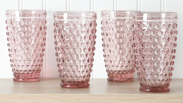 4-piece tumbler set on wooden counter