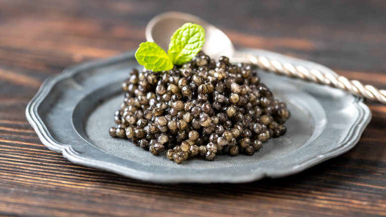 Caviar on a plate