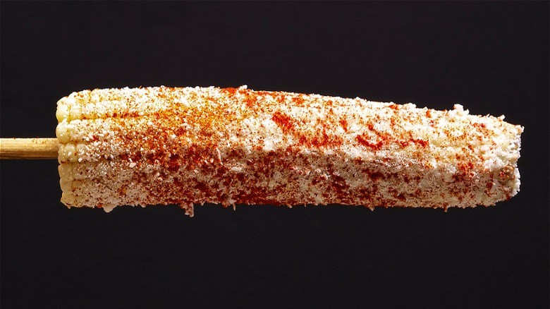 corn cob with Tajín