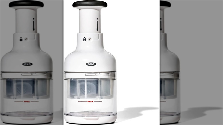 Product image of the OXO Good Grips Vegetable Chopper against a white background.