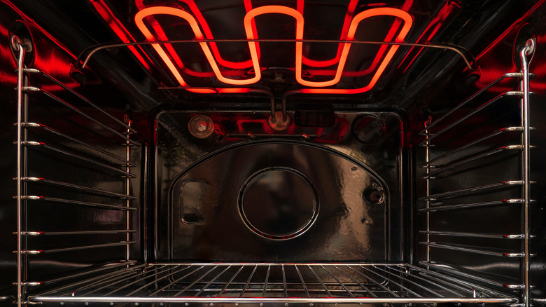 Oven broiler on high