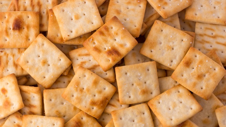 Tray full of crackers 