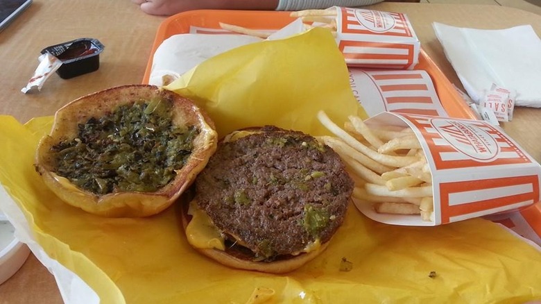 Open Whataburger Green Chile Burger