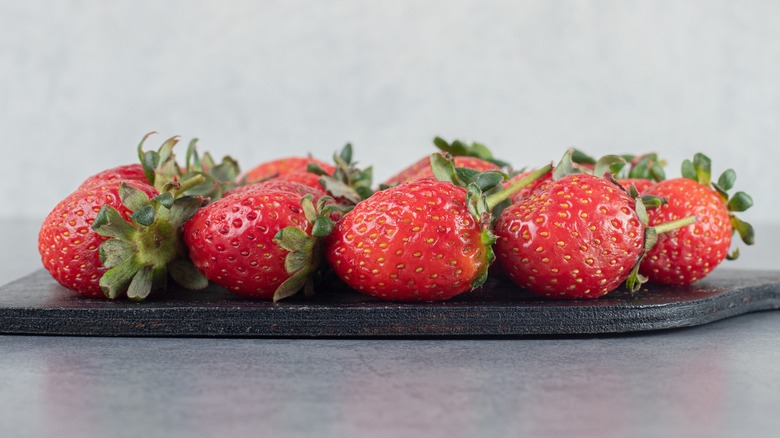 strawberries on a platter
