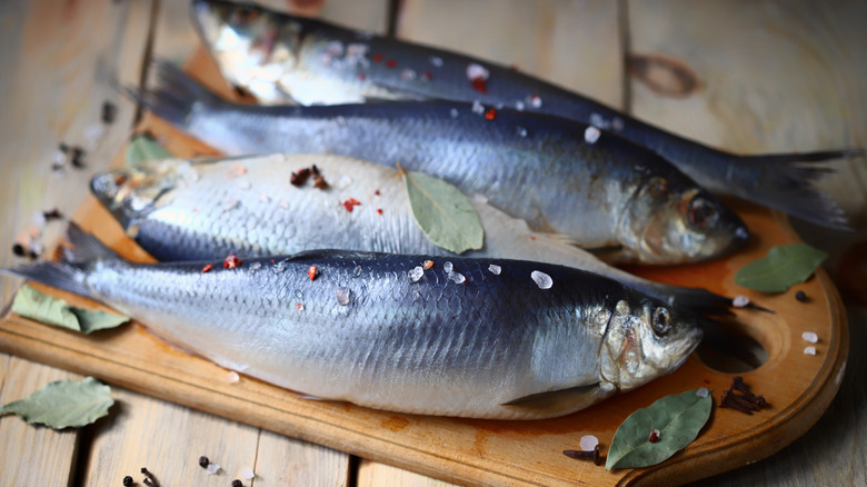 whole fish on cutting board
