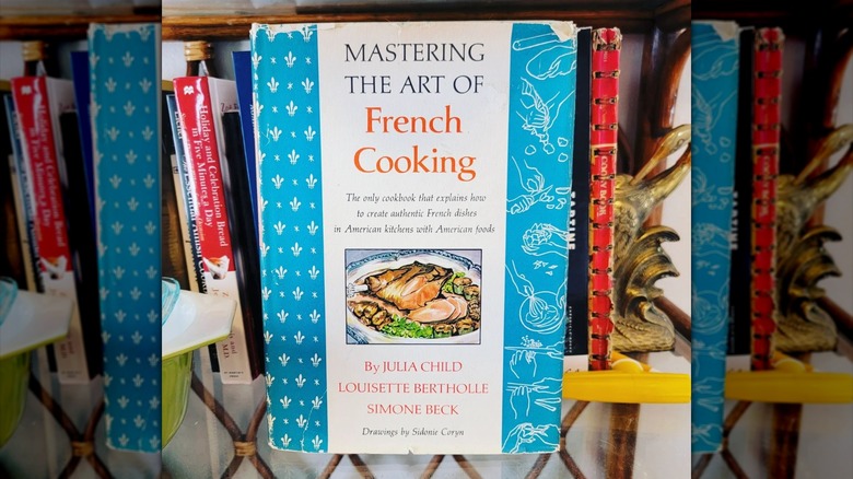 Copy of Mastering the Art of French Cooking on shelf