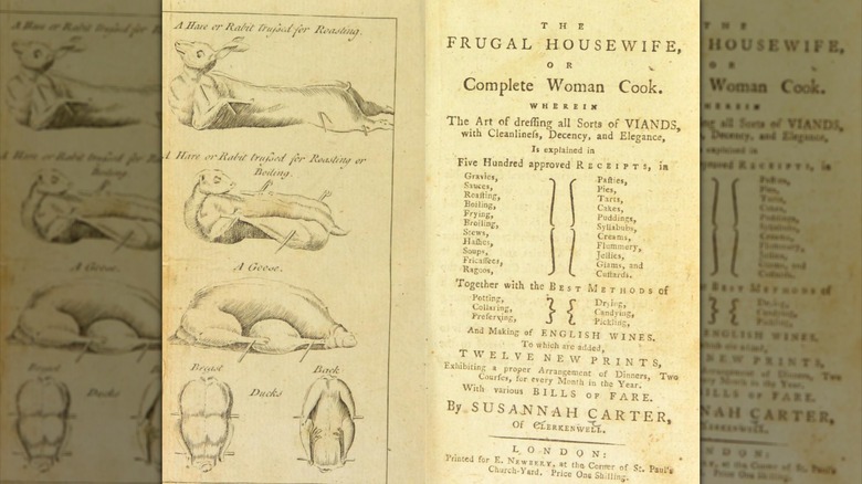 Interior title page of The Frugal Housewife