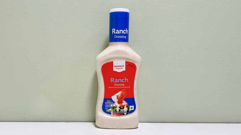A bottle of Market Pantry Ranch Dressing