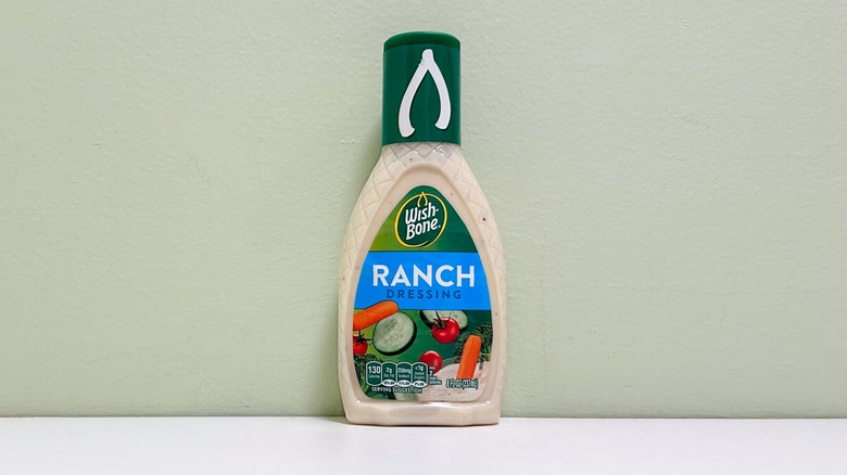 A bottle of Wish-Bone Ranch Dressing