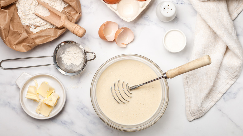 Pancake batter and ingredients
