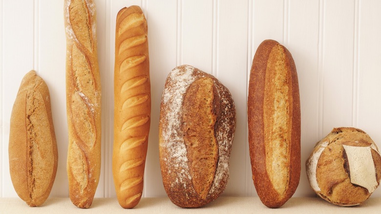 Selection of French bread