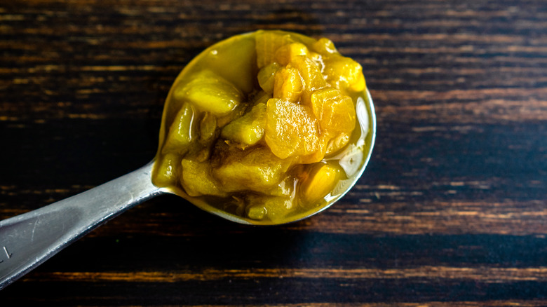 spoonful of canned green chiles