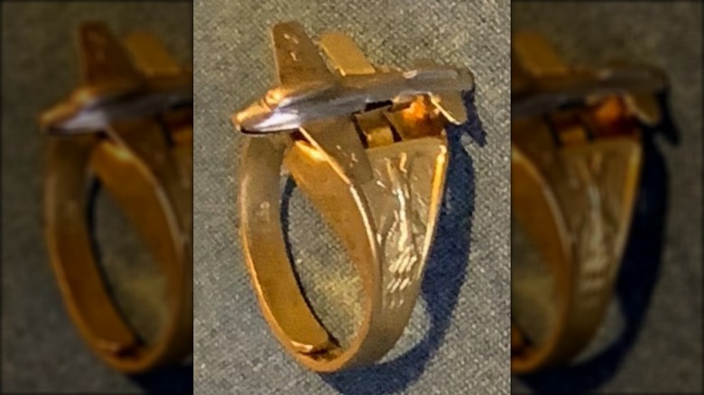 Superman airplane ring vintage cereal box toy