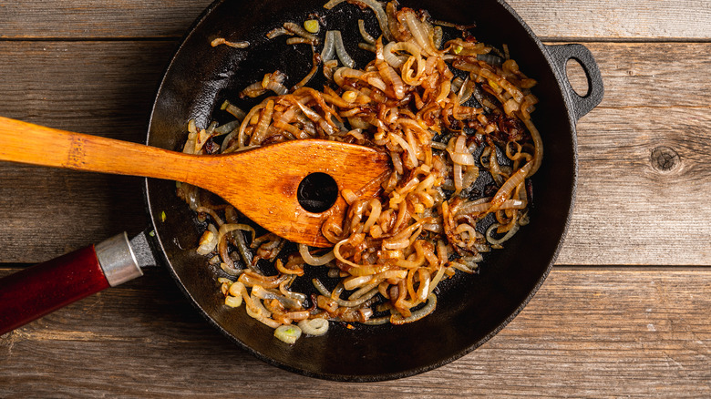 Caramelized onion in skillet