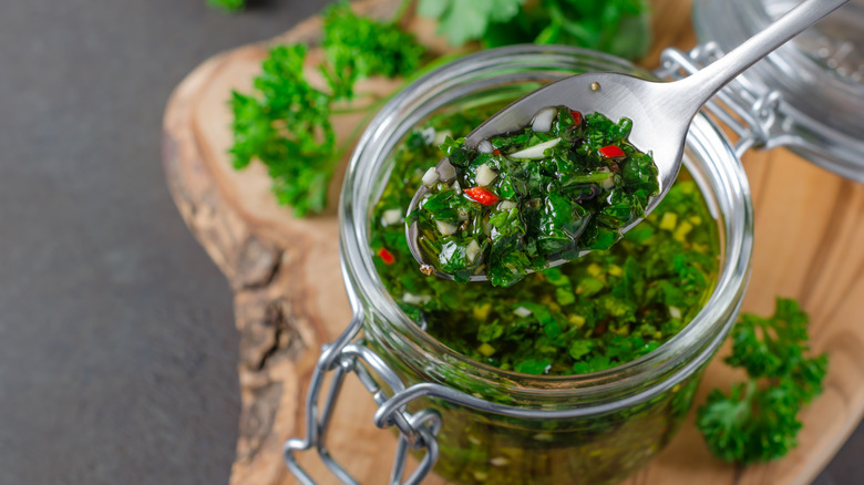 Spoonful of chimichurri