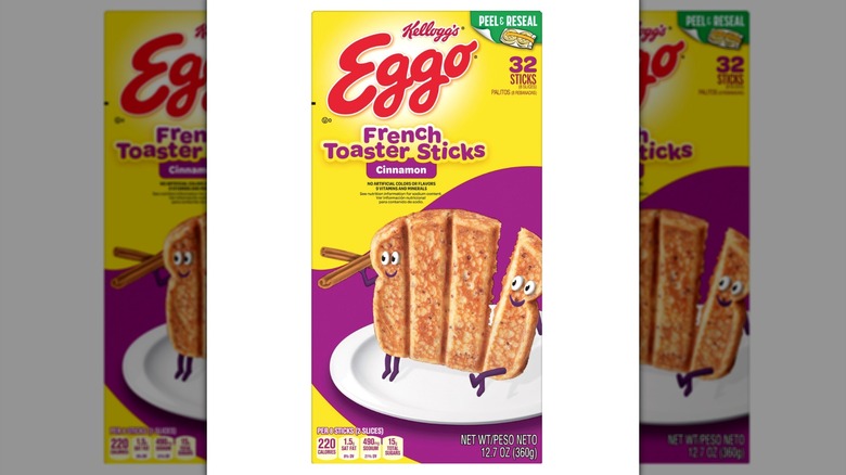 Eggo french toast sticks on white background