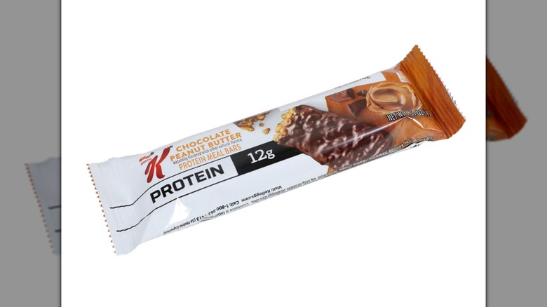 Special K protein bar on white background