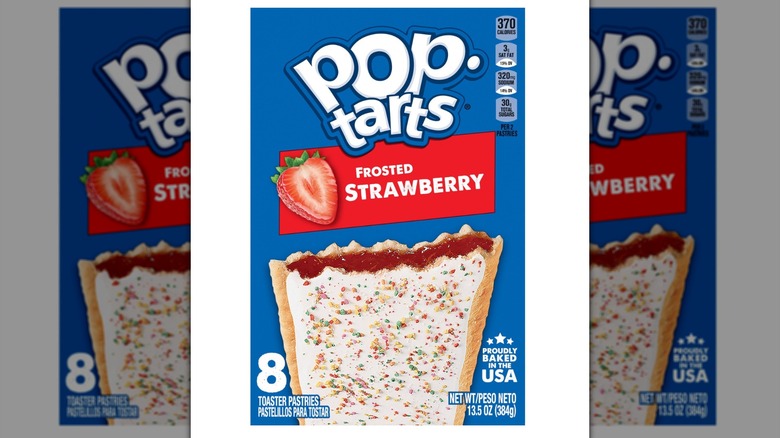 Strawberry Pop Tarts on white background
