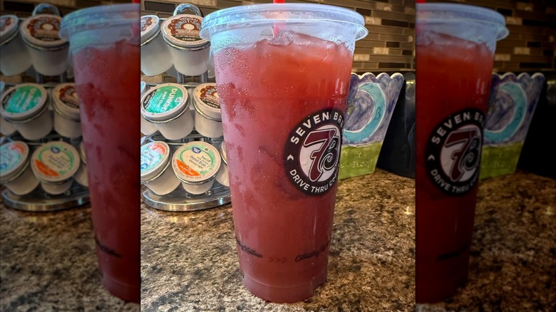 A Raspberry and Chocolate drink from 7 Brew