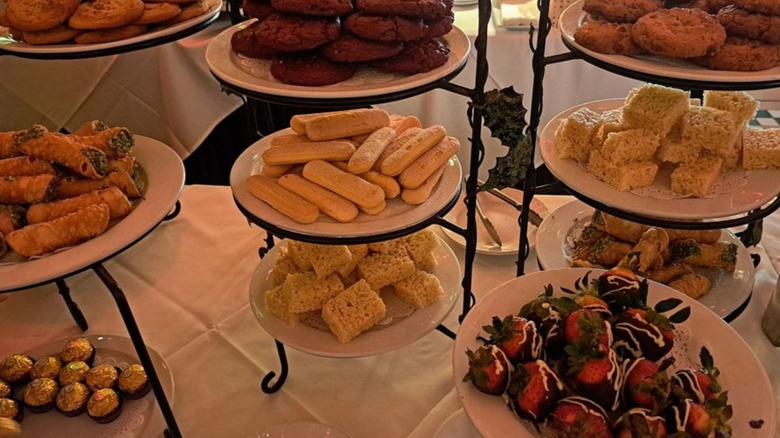 Plates of desserts at Chief O'Neill's Pub & Restaurant's Sunday brunch buffet