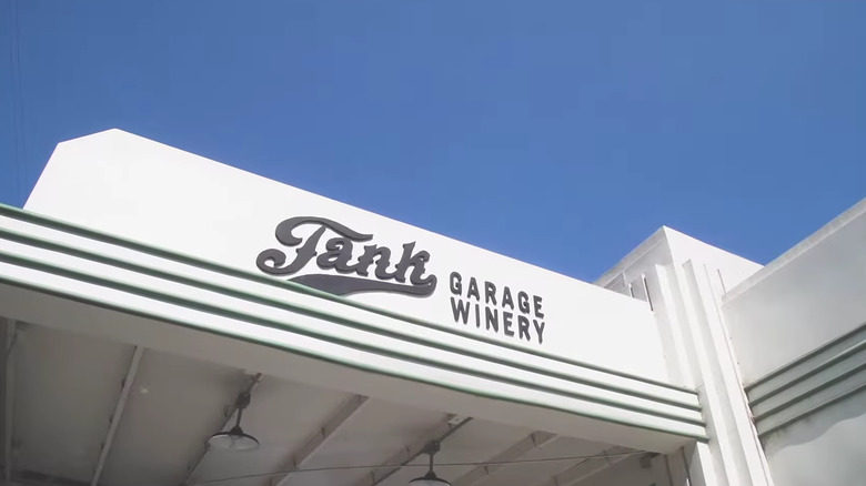 Tank Garage Winery sign