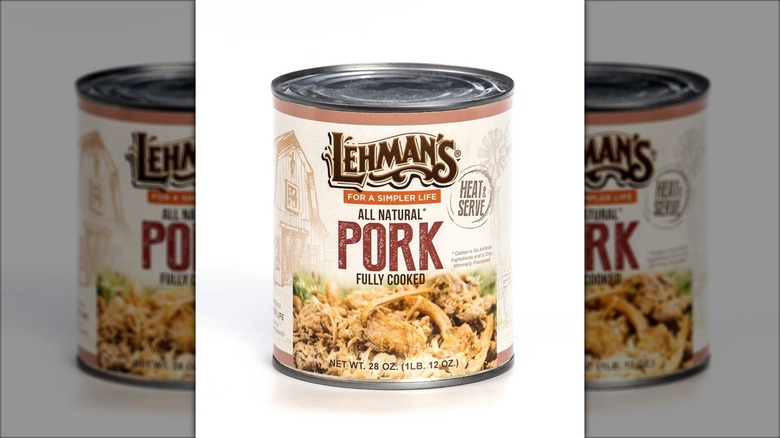 Lehman;s canned pork packaging