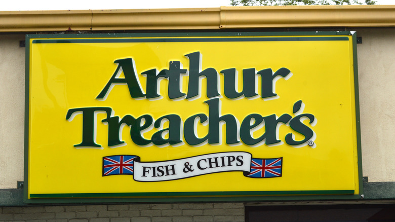 Arthur Treacher's Fish and Chips sign