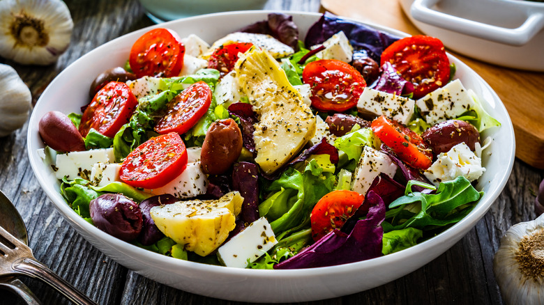 Greek salad with feta