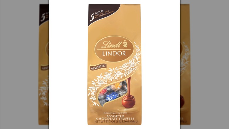 A bag of Lindt Lindor assorted truffles