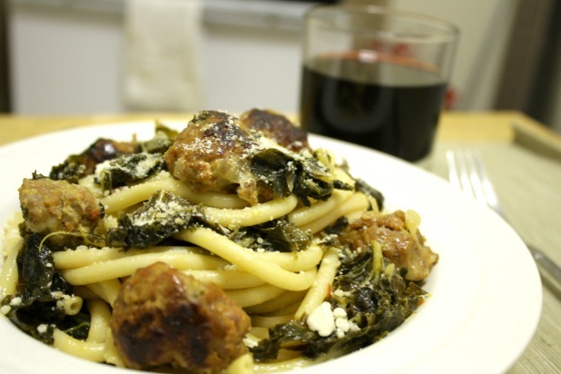 Spicy Sausage, Kale, and Lemon Pasta
