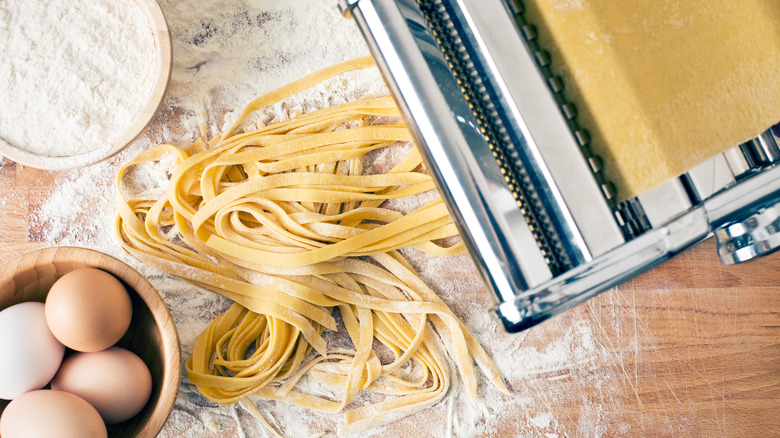 fresh pasta with pasta machine