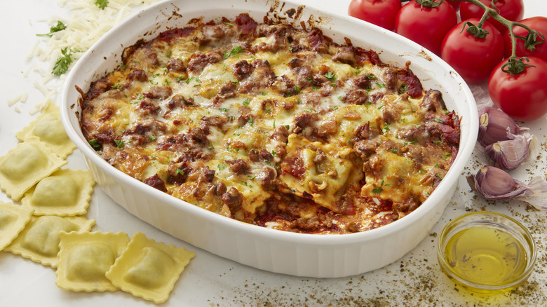 lasagna with ravioli