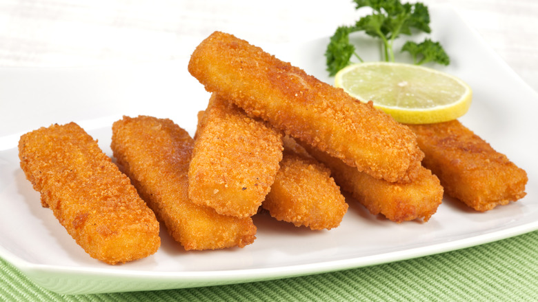 fish fingers on plate