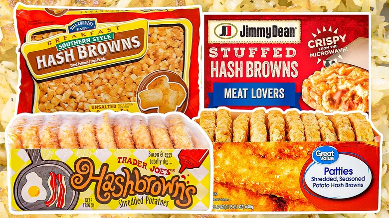 various frozen hash browns packaging