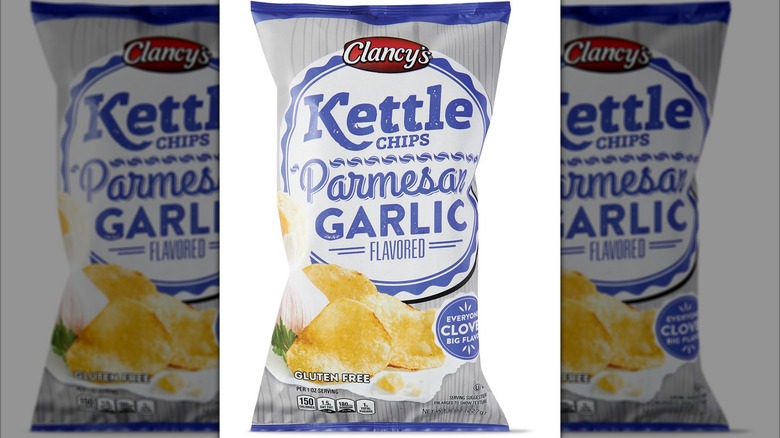 Product image of Clancy's parmesan garlic kettle chips