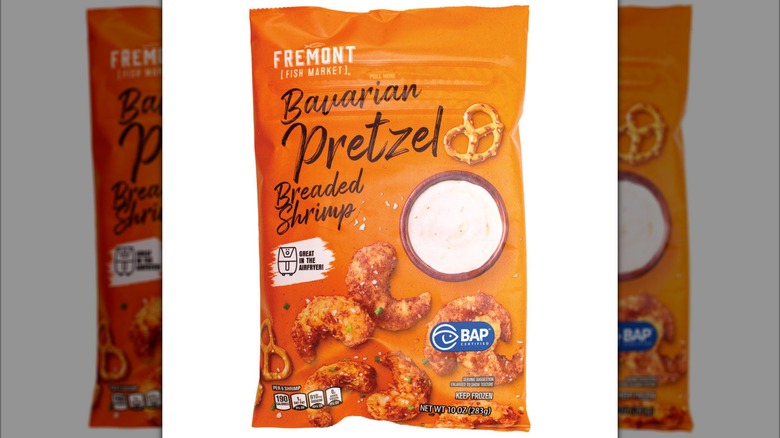 Product image of Fremont Fish Market breaded shrimp in Bavarian pretzel