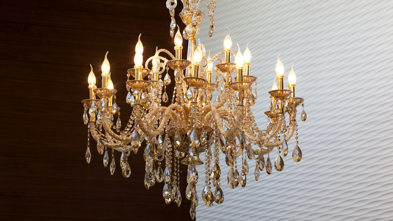 A large, fancy chandelier