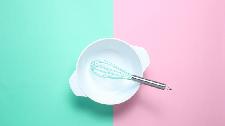 Mixing bowl with whisk