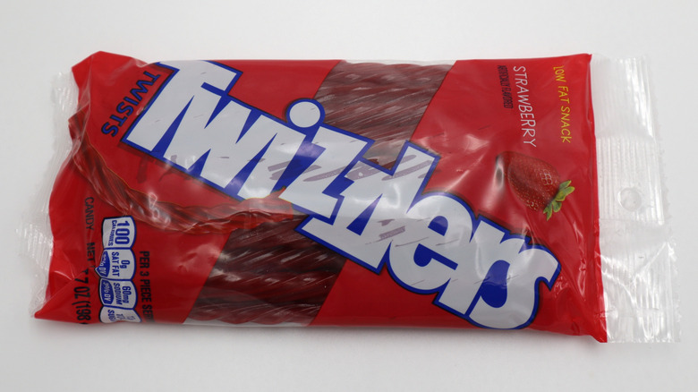 A pack of Twizzlers Strawberry Flavored Twists
