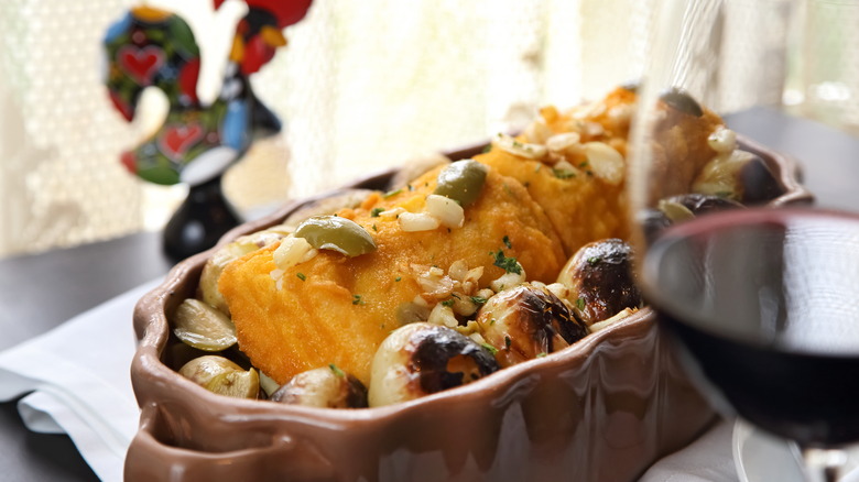 Cod cabral with wine