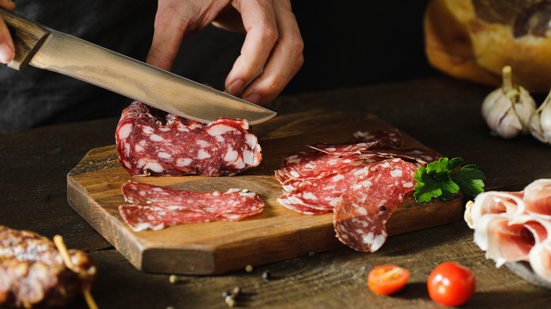 Rustic charcuterie board 