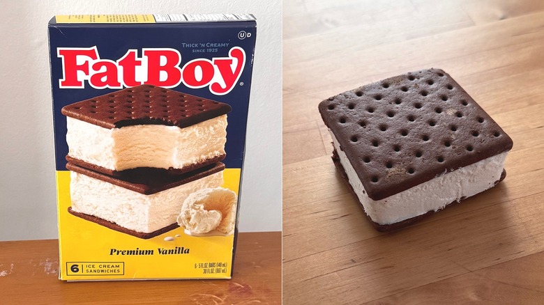 Fat Boy ice cream sandwich & box