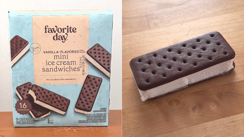 Favorite Day ice cream sandwich & box