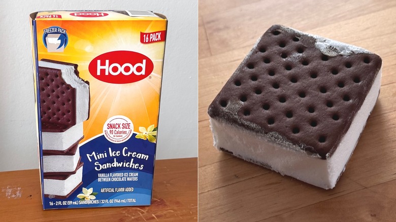 Hood ice cream sandwich & box