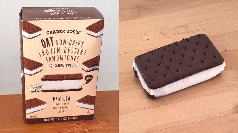 Trader Joe's ice cream sandwich & box