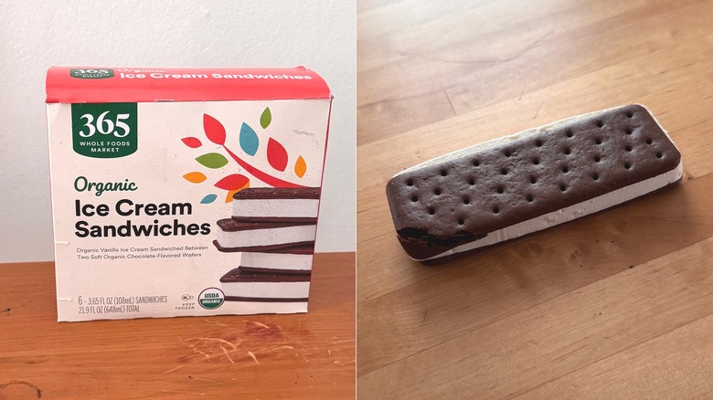 Whole Foods 365 ice cream sandwich & box